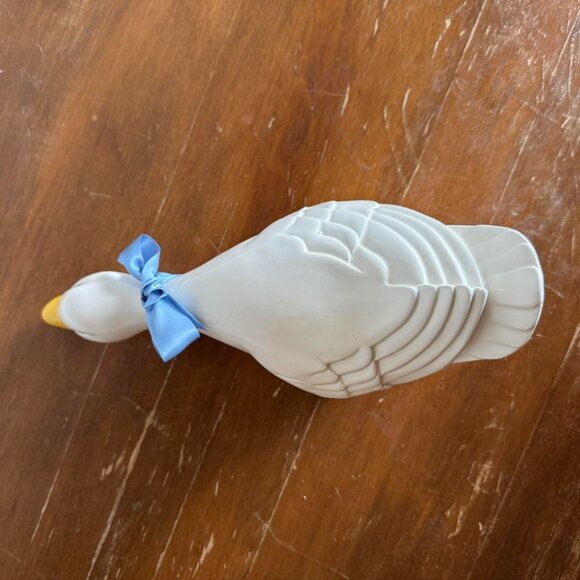 Vintage Ceramic Cottage Duck, Blue Ribbon Goose - Picture 6 of 8